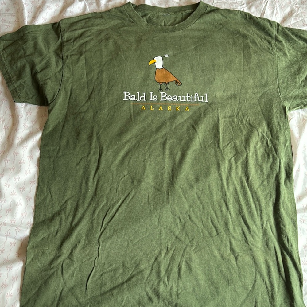 Green Alaska “Bald is Beautiful” T-Shirt